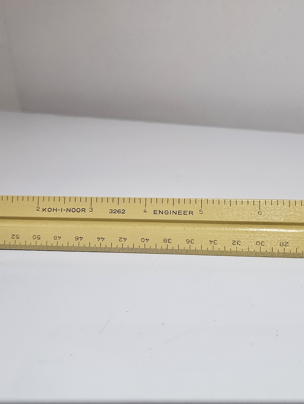 KOH-I-NOOH 3262 Made In Germany Triangle Engineering Ruler Pearwood US Standard